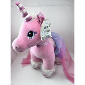 Build-A-Bear BABW 16” Candy Cane Swirl Unicorn Plush Stuffed Animal Toy W/ Dress
